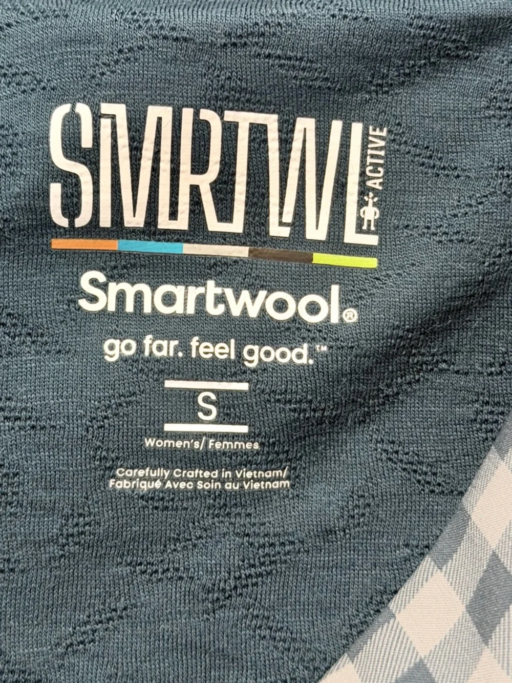 NWT Smartwool Women's Active Lined Skirt Skort in Twilight Gingham Blue